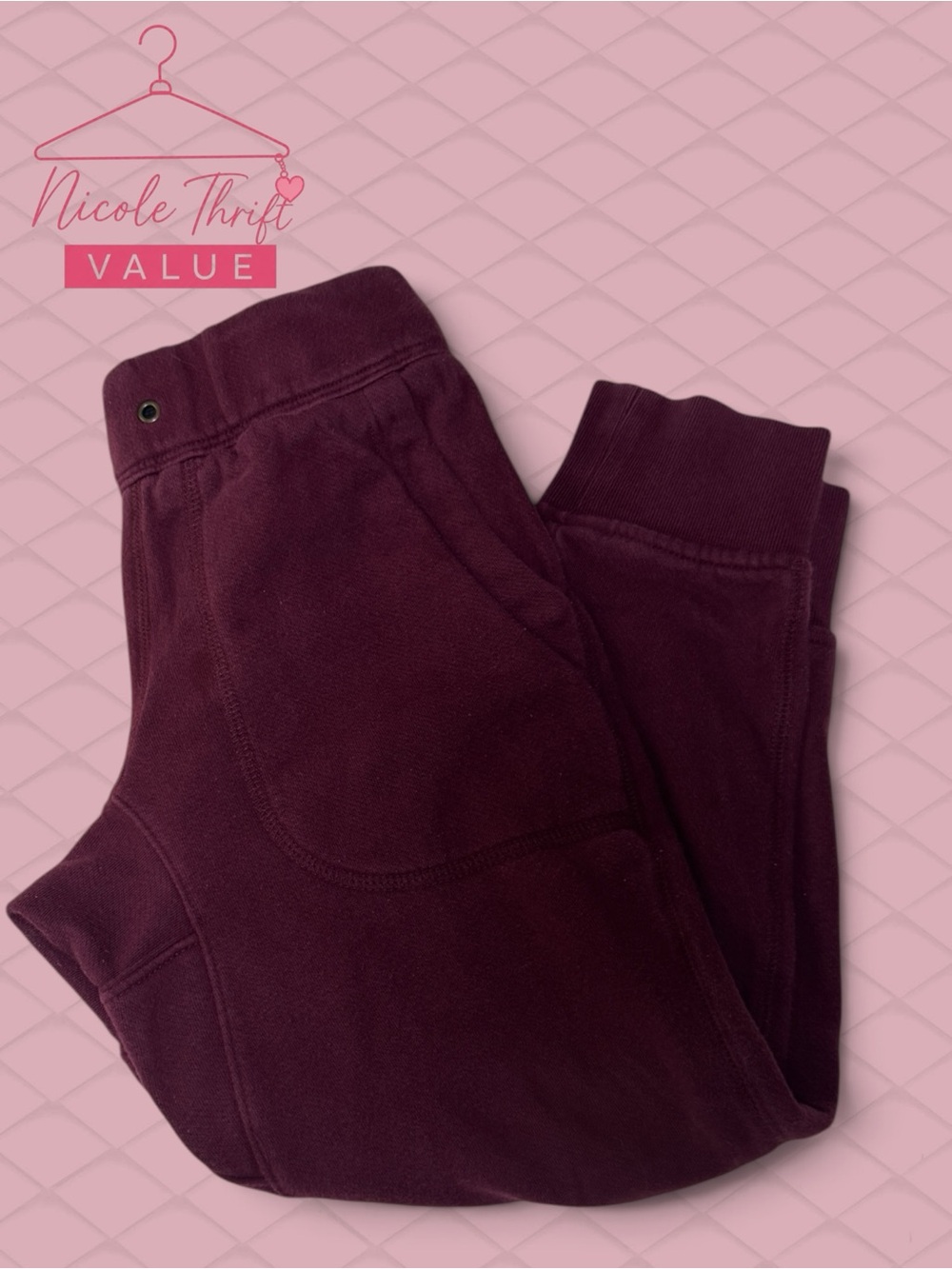 GAP Kids Boys Burgundy Jogger Pants S | Nicole Thrift Value